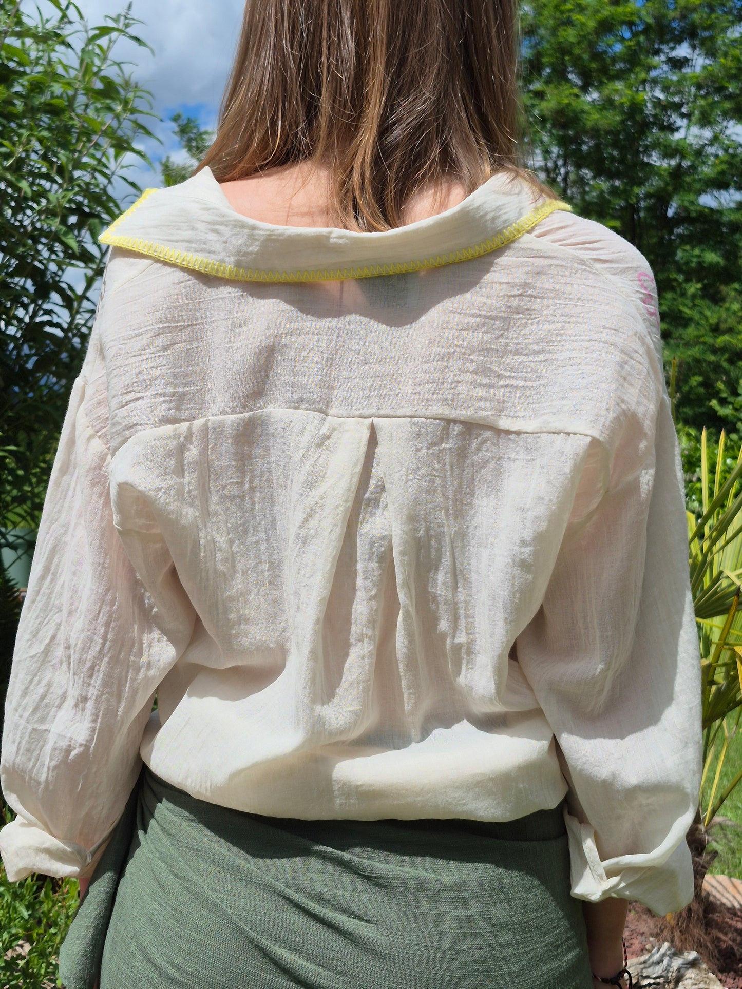 Chemise motif palmier cœur soleil JOHANNA PARIS