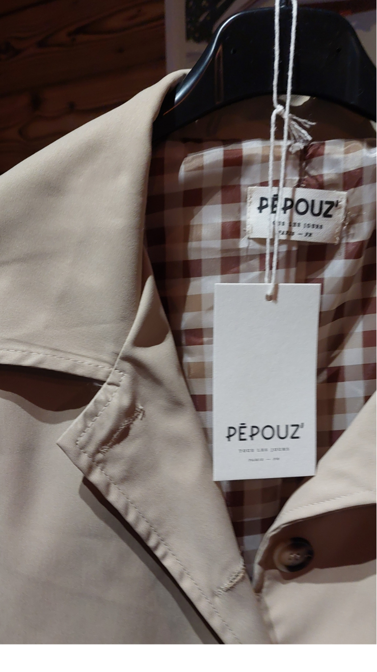 Veste Trench PEPOUZ' PARIS – Doublure Vichy