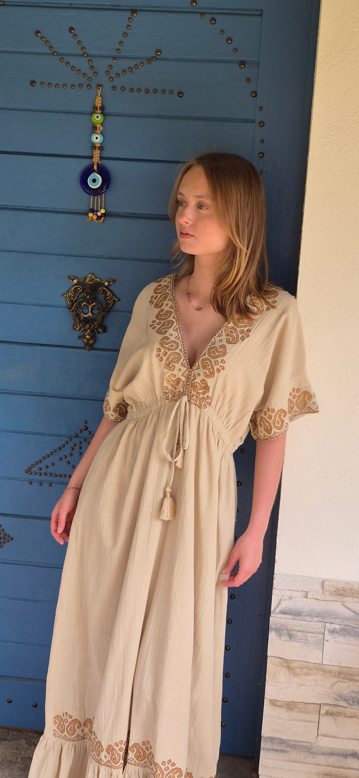 Robe Longue "Siya" – Esprit Kaftan & Broderies Paisley