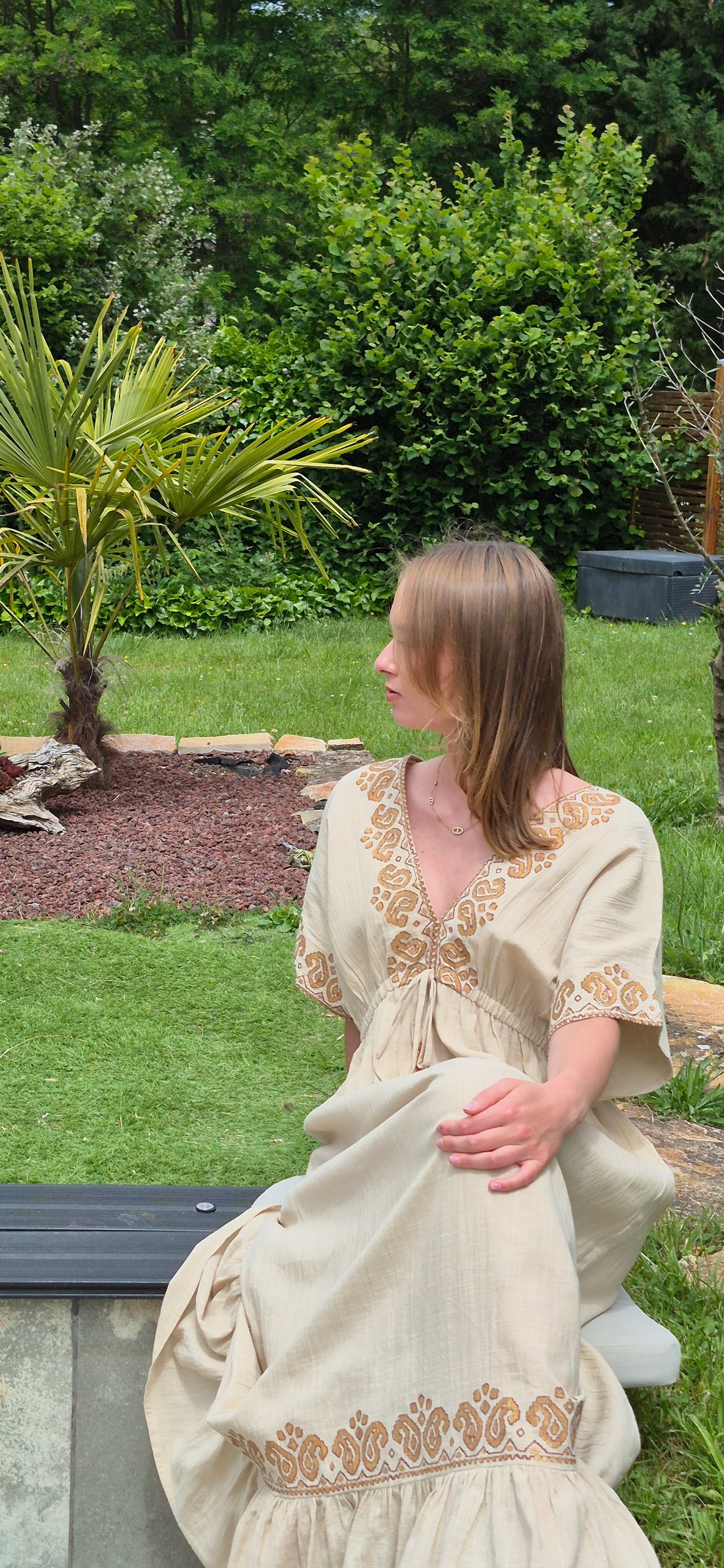 Robe Longue "Siya" – Esprit Kaftan & Broderies Paisley