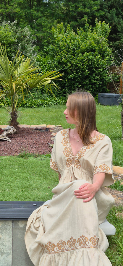 Robe Longue "Siya" – Esprit Kaftan & Broderies Paisley