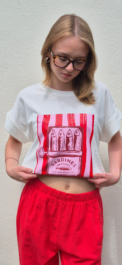 T-shirt sardine rose rayé rouge JOHANNA PARIS