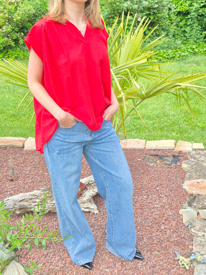 Jean Wide Leg – Détails Bijoux