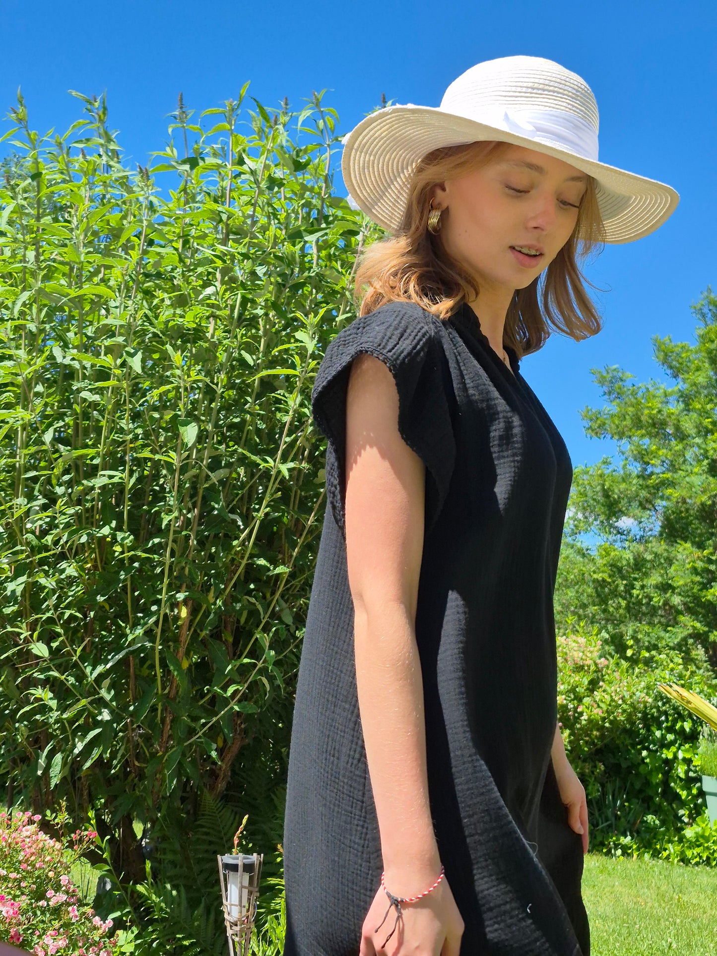 Robe courte à Volant en Gaze de Coton MYLEE