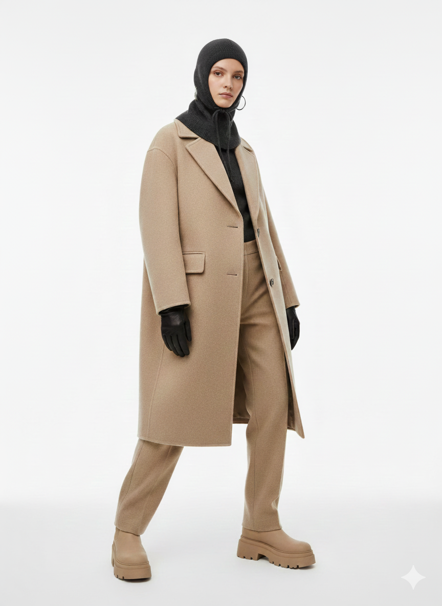 Cagoule maille chocolat