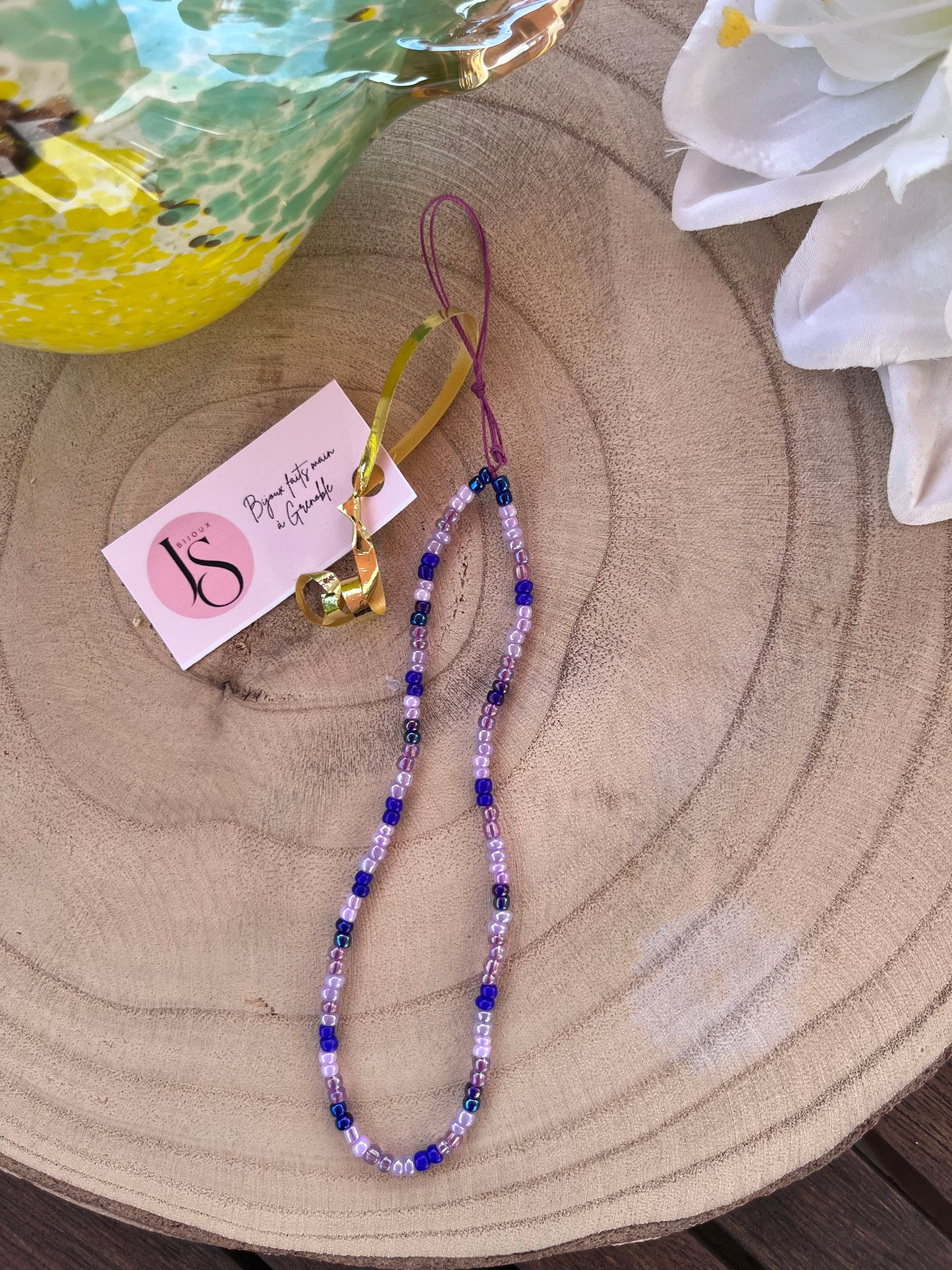 Bijou de téléphone Crépuscule Lilas - JS Bijoux