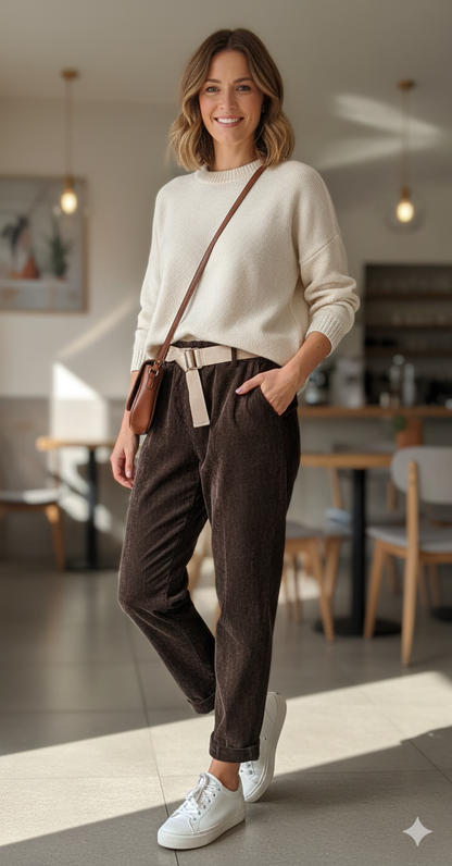 Pantalon TECHNA / VIVI (taupe, beige ou chocolat)