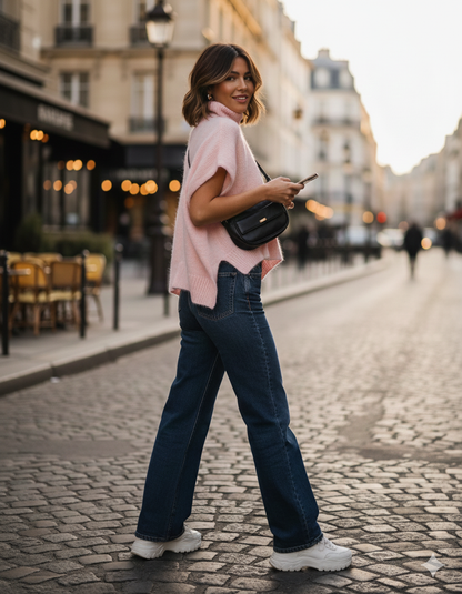 Pull maille KEZY (jaune ou rose)