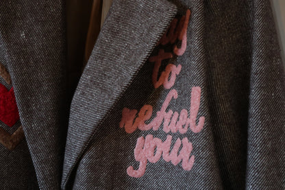 Veste KEZY inscriptions brodées