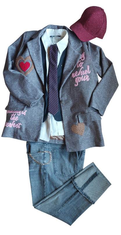 Veste KEZY inscriptions brodées