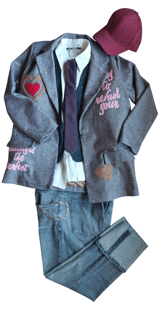 Veste KEZY inscriptions brodées