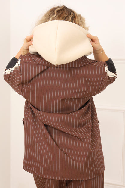 Veste SALLY - Capuche amovible (chocolat ou noire)
