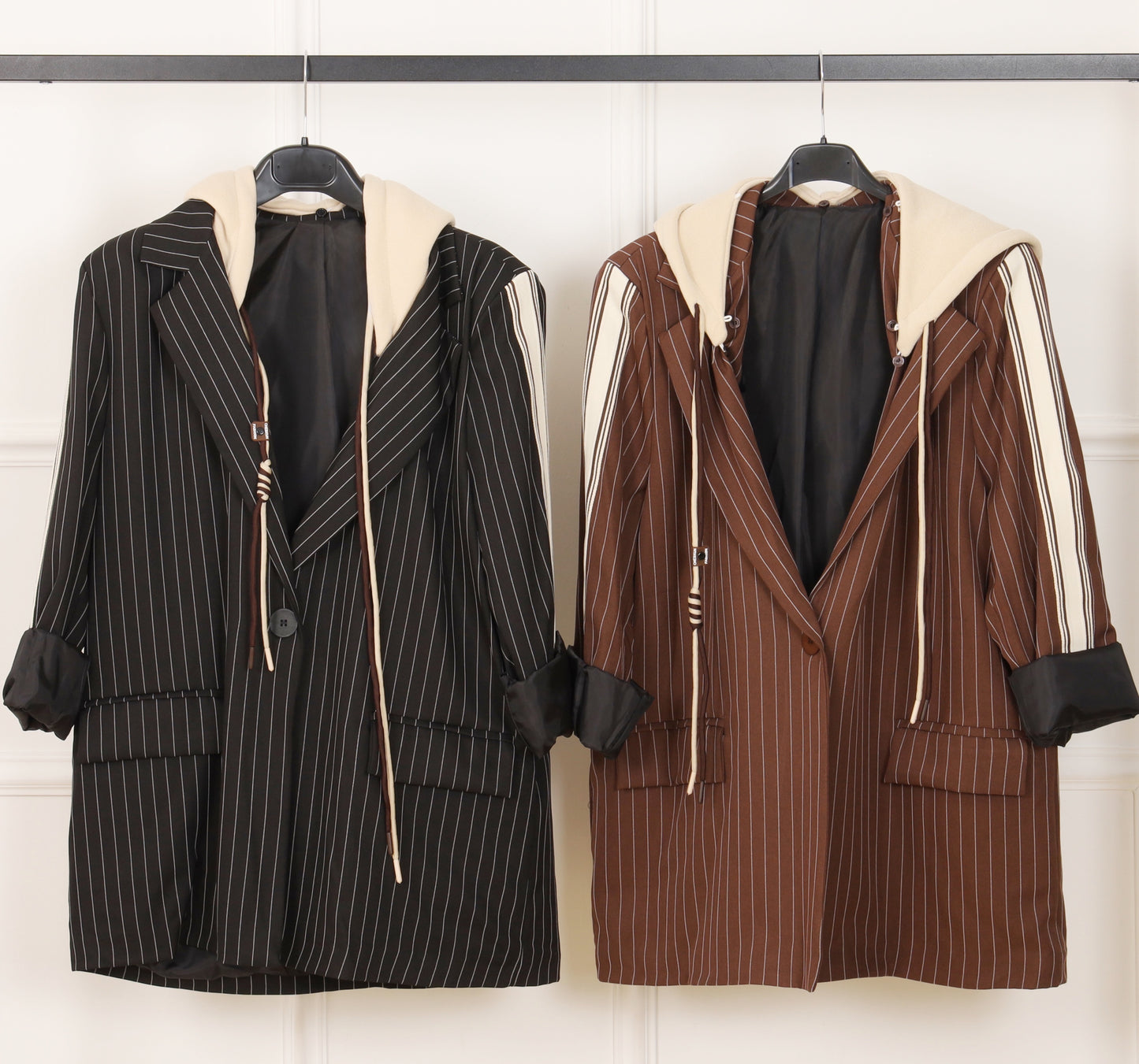 Veste SALLY - Capuche amovible (chocolat ou noire)