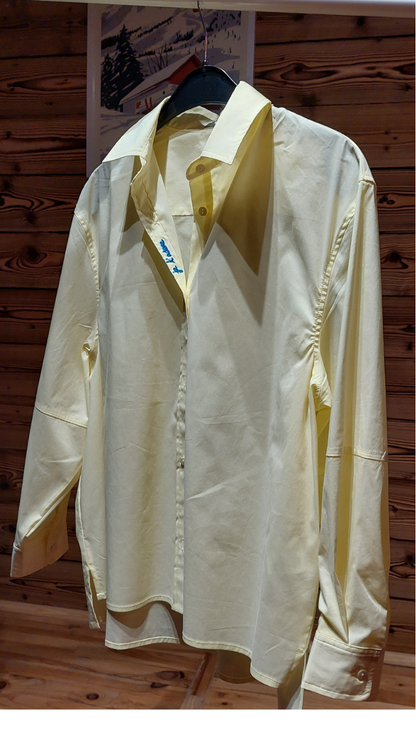 Chemise DARIA ADORE - Coupe Oversize et Jaune Pastel