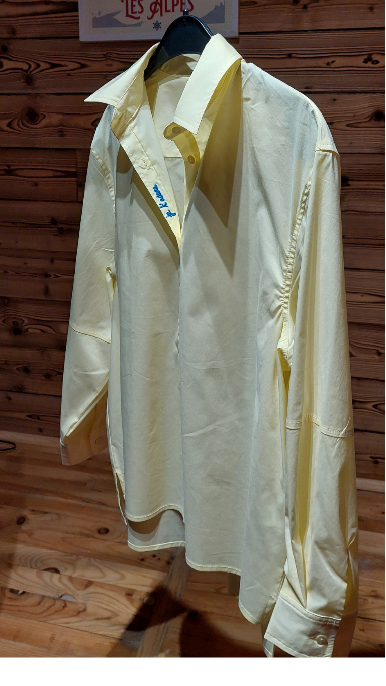 Chemise DARIA ADORE - Coupe Oversize et Jaune Pastel