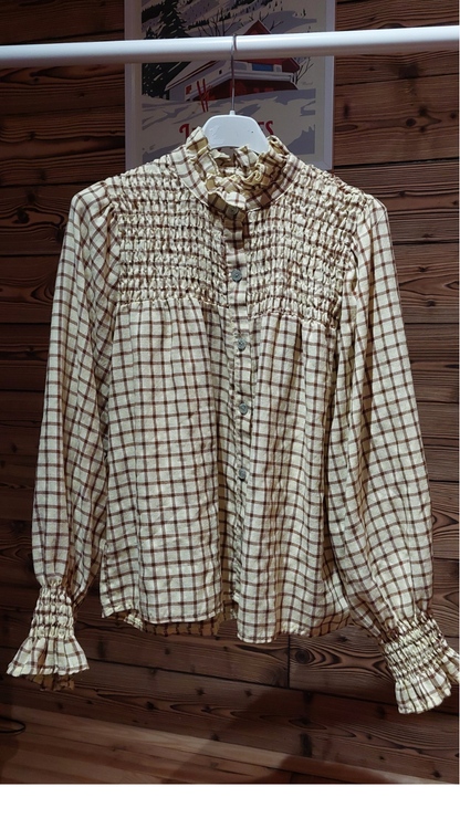 Chemise GLOSSY PARIS imprimé Vichy (Rose, Bleu et Jaune)