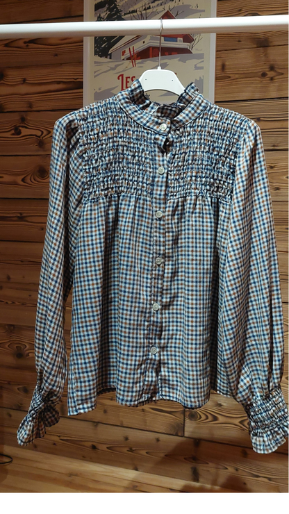 Chemise GLOSSY PARIS imprimé Vichy (Rose, Bleu et Jaune)