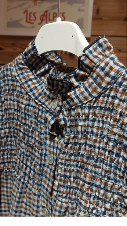 Chemise GLOSSY PARIS imprimé Vichy (Rose, Bleu et Jaune)