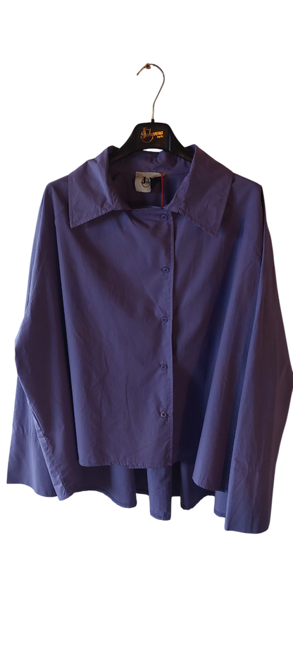 Chemise Coupe Boxy Asymétrique (Kaki et Violet Lavande)