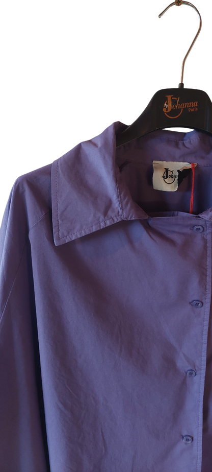 Chemise Coupe Boxy Asymétrique (Kaki et Violet Lavande)