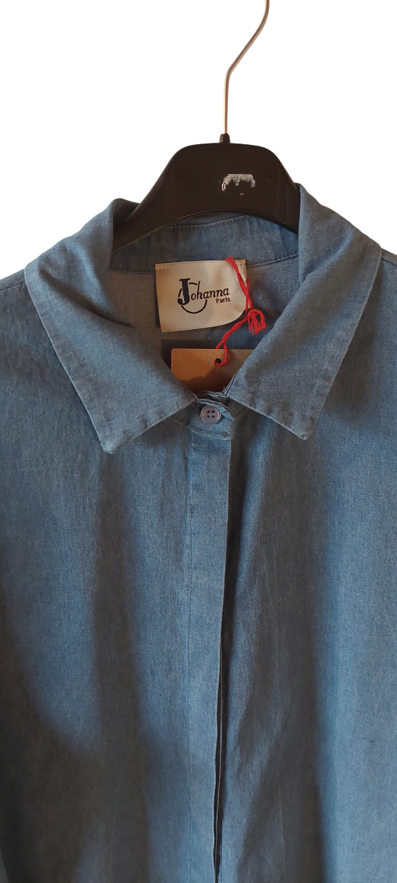 Chemise Denim Coupe Liquette & Volume Fluide