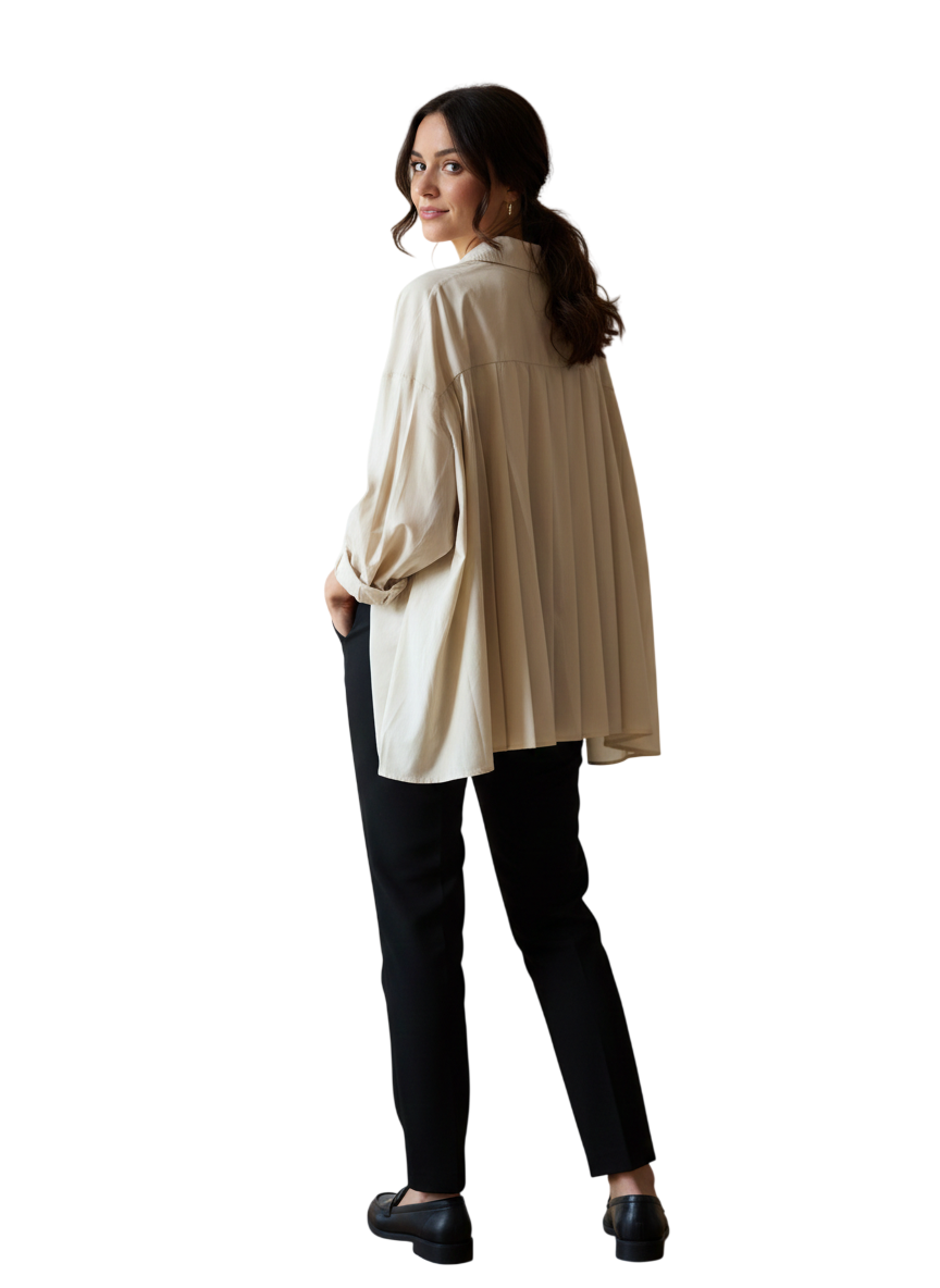 Chemise KEZY détail dos plissé soleil