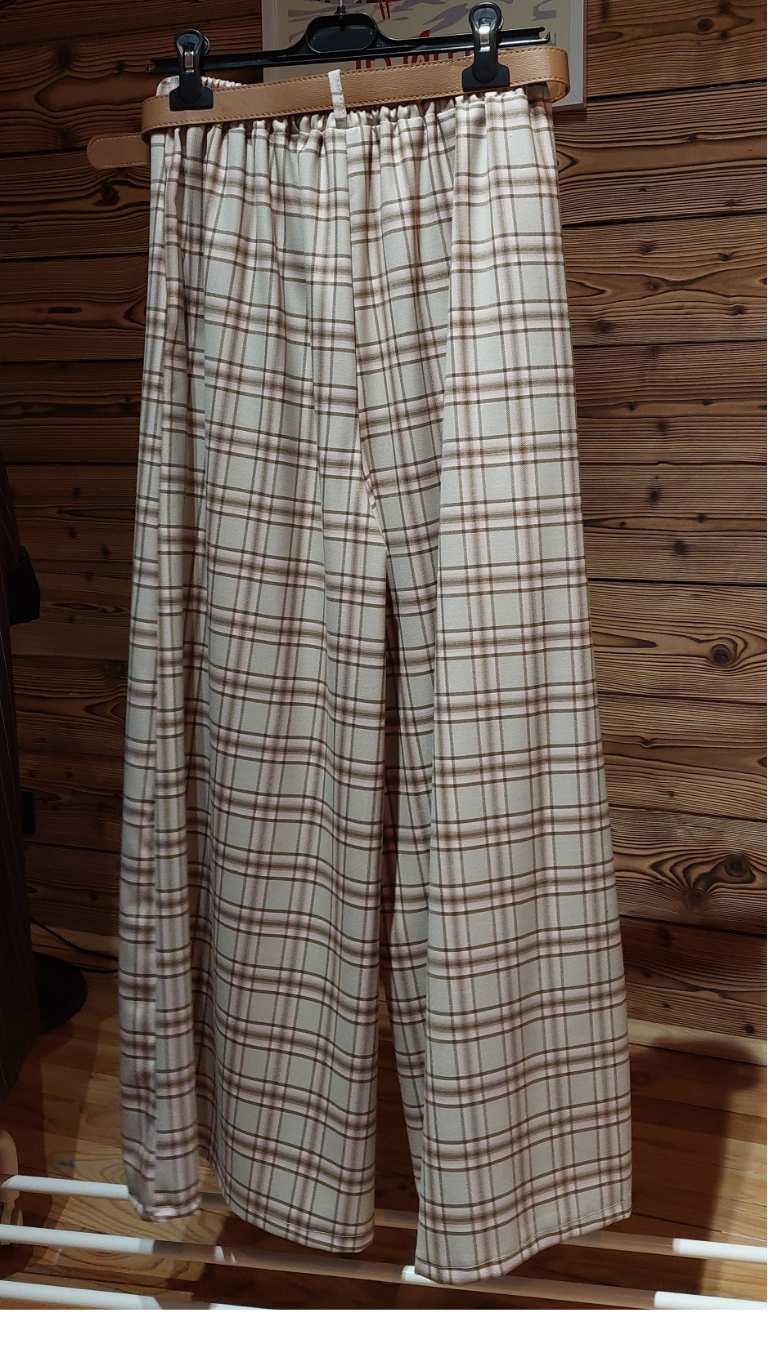 Pantalon Imprimé carreaux pastel KEZY – Coupe Large & Imprimé Carreaux Pastel