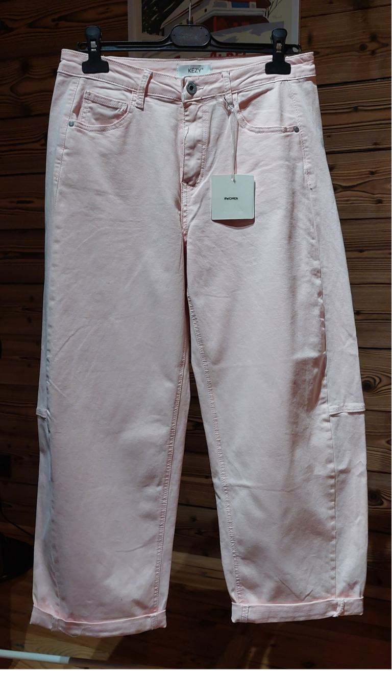 Pantalon KEZY coupe Ballon Jeans -  Rose Poudré