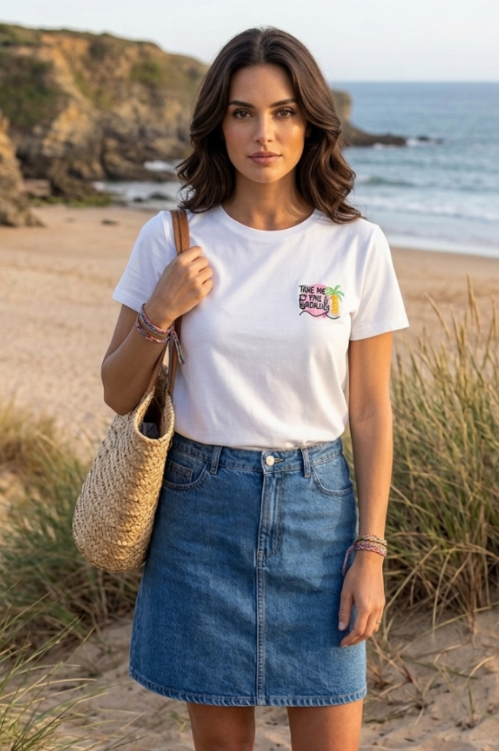 T-shirt "Desert Dream" – Coton Doux & Broderie Solaire