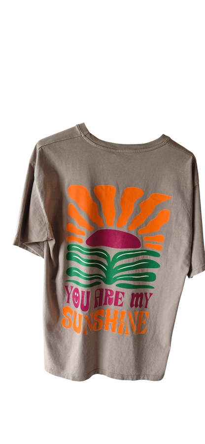 T-shirt "Sunshine" – Jersey de Coton & Print Graphique Rétro
