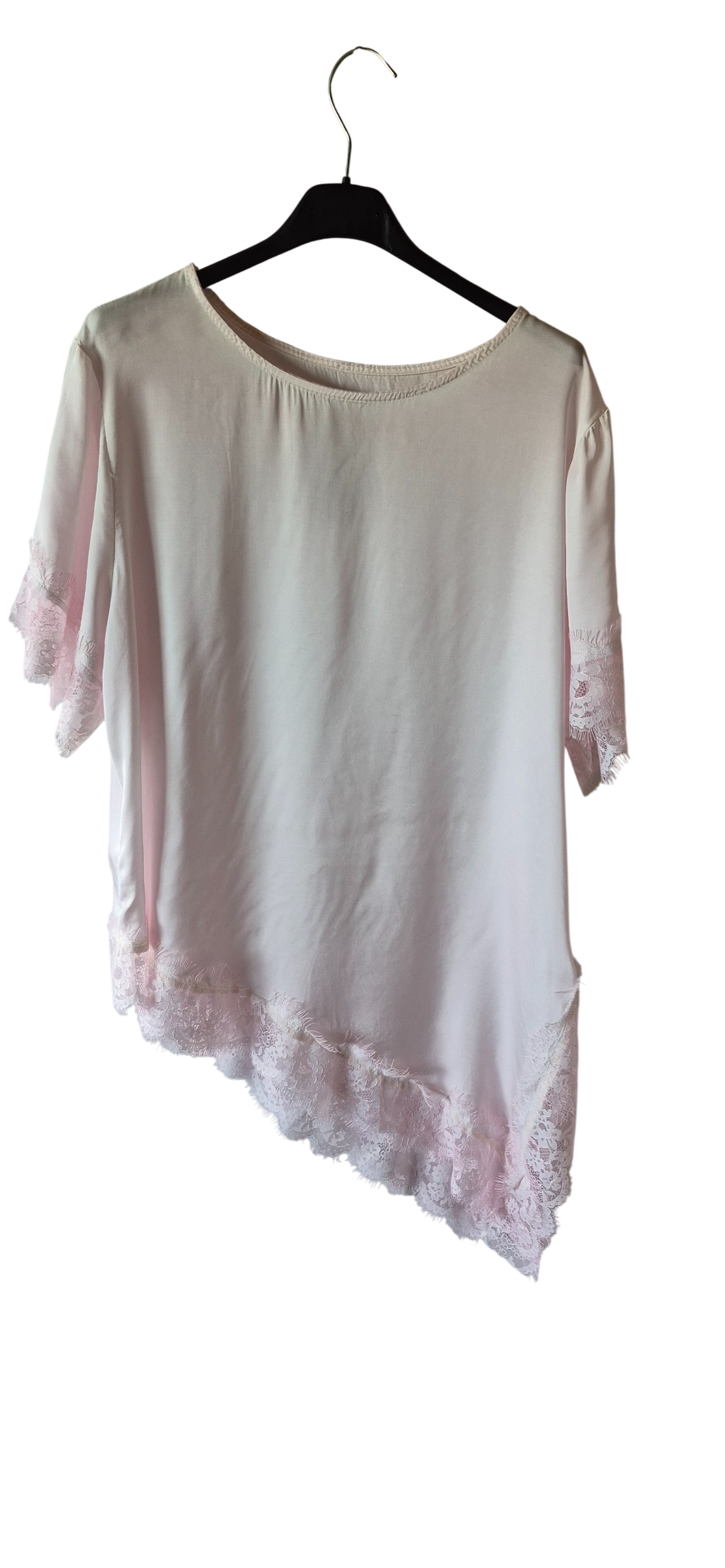 Top "Esmée" – Satin de Soie & Dentelle Chantilly