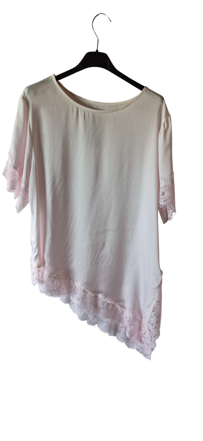 Top "Esmée" – Satin de Soie & Dentelle Chantilly