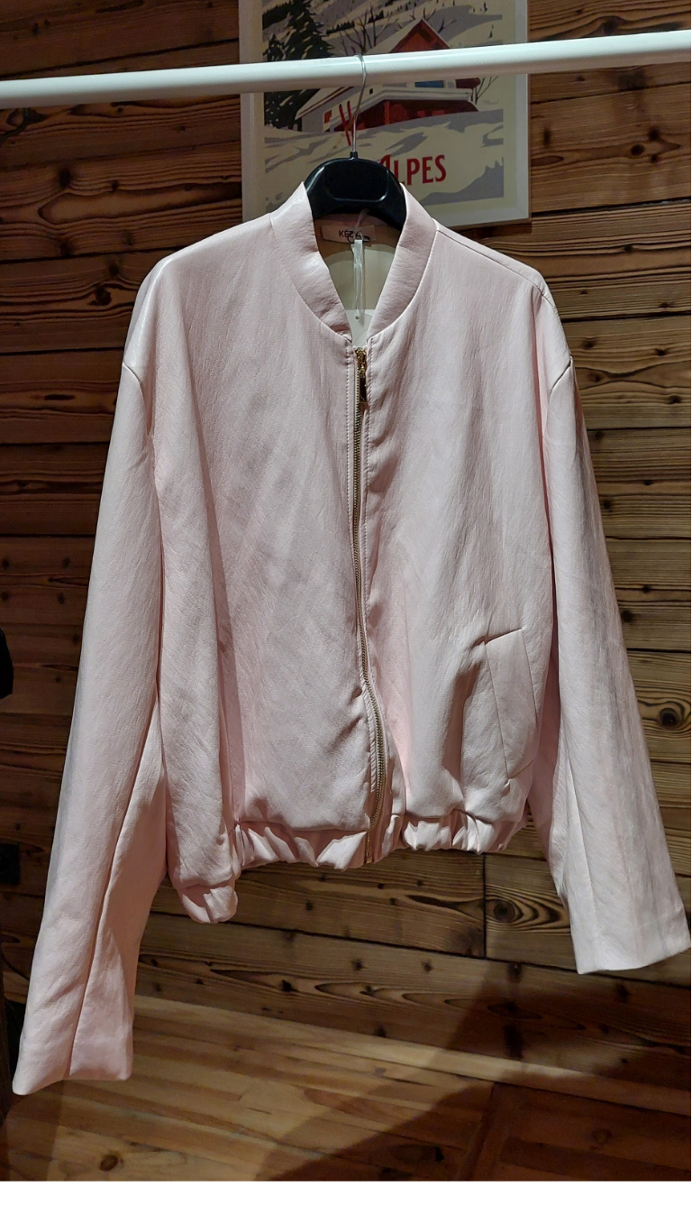 Veste Bomber Rose poudré KEZY – Soft-Touch
