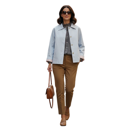 Veste Courte MILO'S PARIS - Esprit Trench et Revers Vichy
