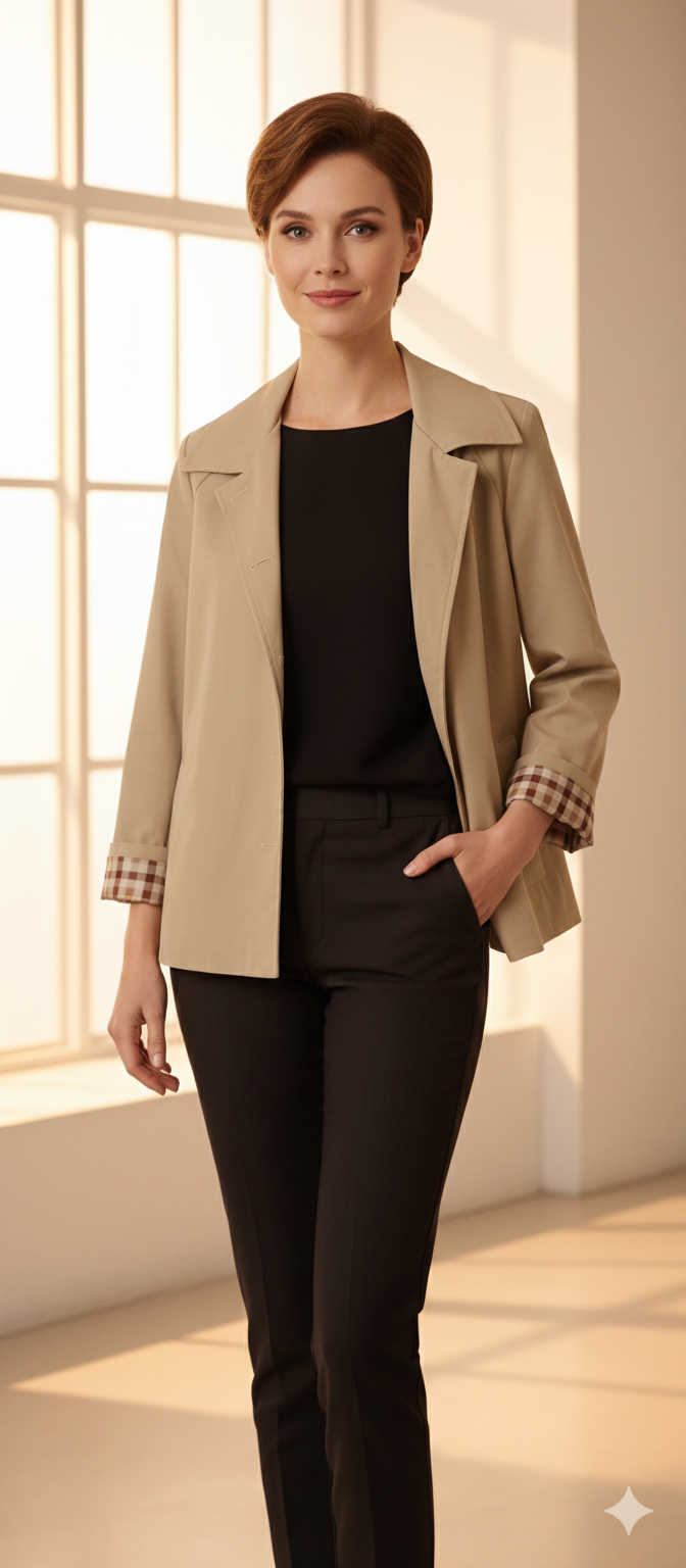 Veste Trench PEPOUZ' PARIS – Doublure Vichy