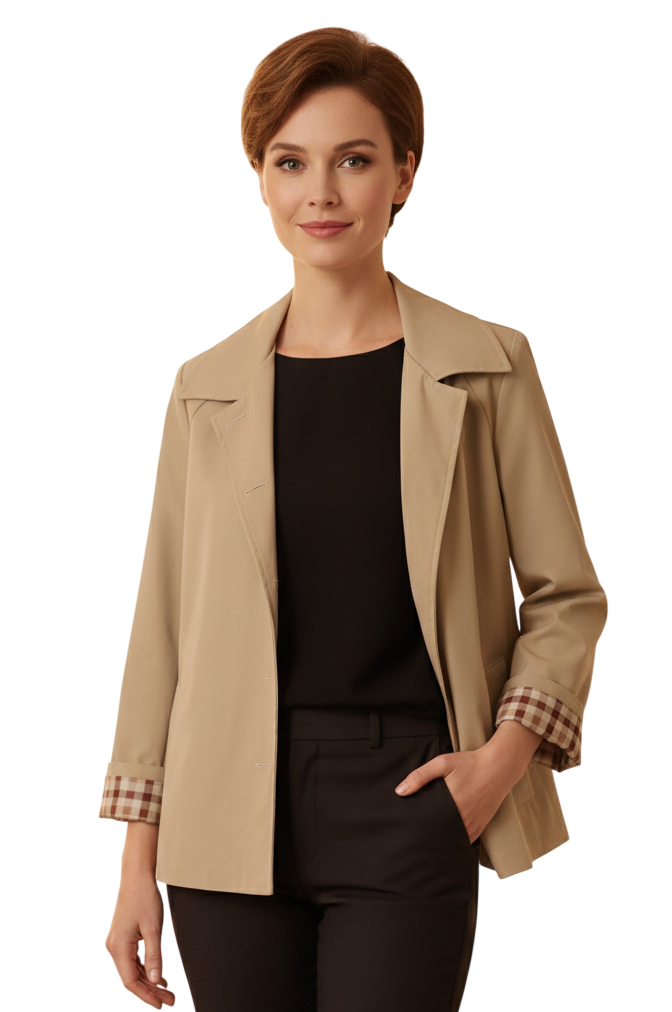 Veste Trench PEPOUZ' PARIS – Doublure Vichy