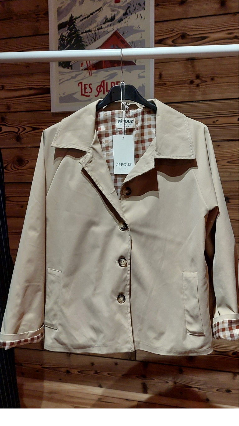 Veste Trench PEPOUZ' PARIS – Doublure Vichy
